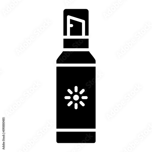 Illustration of Sunscreen Spray Glyph Icon