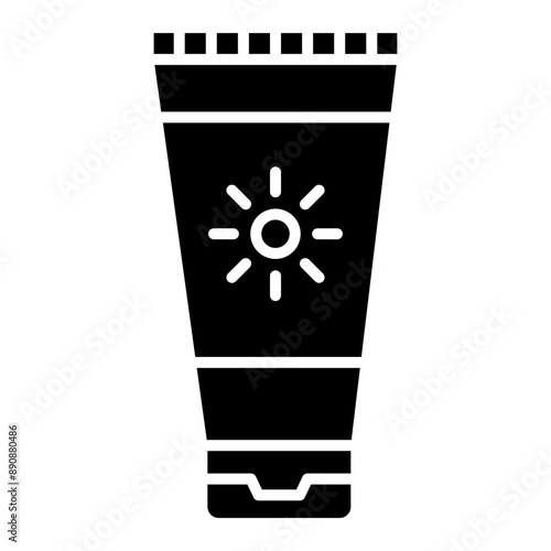 Illustration of Sunscreen Glyph Icon