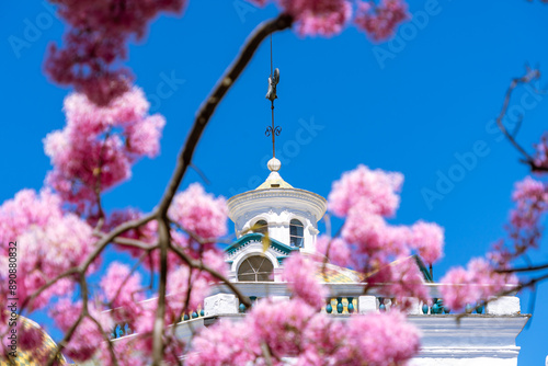 Large Independence Square in the historic center of Quito photo