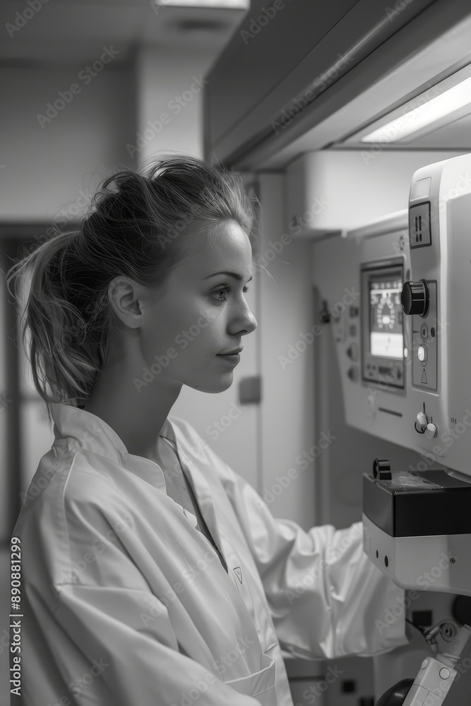 A radiographer at work. AI generativ, Generative AI A radiographer at work. AI generativ, Generative AI