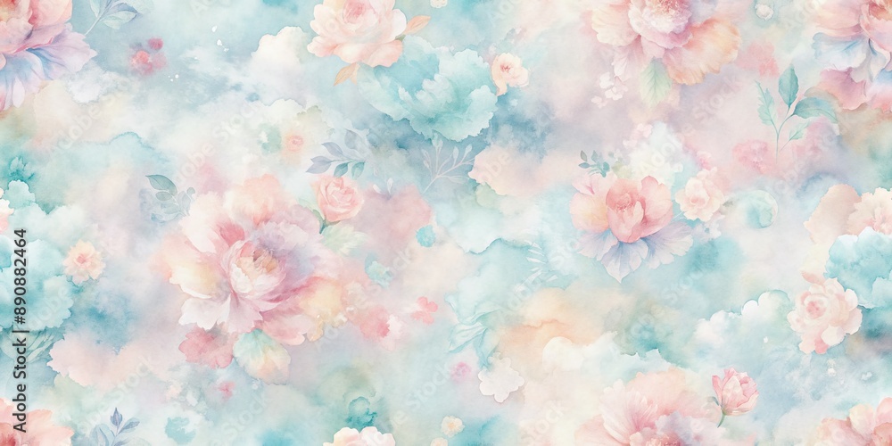 Soft, dreamy watercolor background featuring a blend of calming pastel hues in a seamless pattern, perfect for adding subtle elegance to any design project. Soft, dreamy watercolor background featuring a blend of calming pastel hues in a seamless pattern, perfect for adding subtle elegance to any design project.