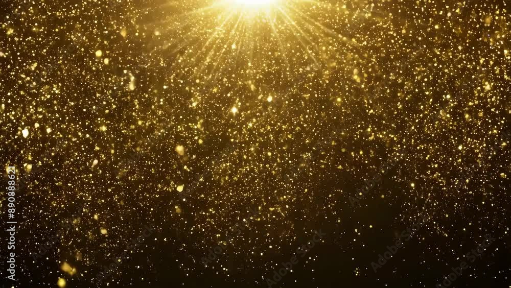 Ethereal Elegance: Glittering Gold Particles and Stars Ethereal Elegance: Glittering Gold Particles and Stars