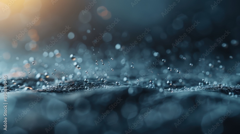 A close-up of water droplets splashing on a textured surface, with shimmering bokeh lights in the background at twilight, capturing the beauty of fluidity and motion. A close-up of water droplets splashing on a textured surface, with shimmering bokeh lights in the background at twilight, capturing the beauty of fluidity and motion.