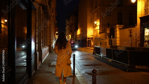 Wallpaper Mural Paris, France, girl walking in the evening city Torontodigital.ca