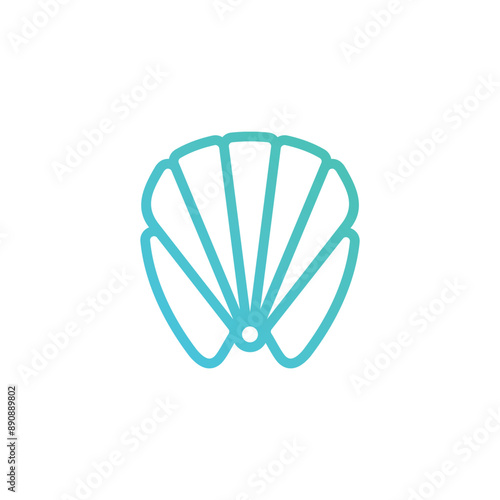 shell simple sleek creative geometric modern logo design