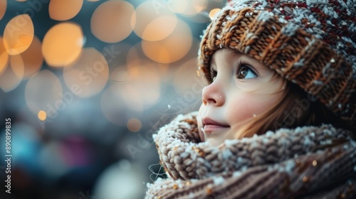 Wallpaper Mural This image portrays a cozy winter scene featuring bokeh lights in the background and warm knit apparel, evoking a sense of warmth, comfort, and seasonal festivity. Torontodigital.ca