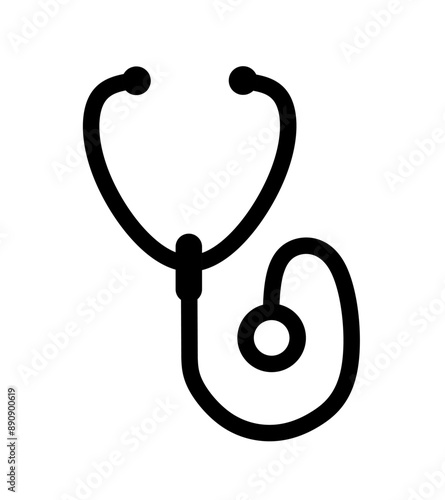 stethoscope icon vector with simple design