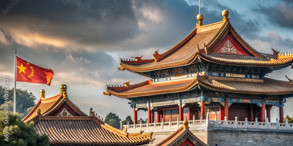 Fototapeta premium View of China, background