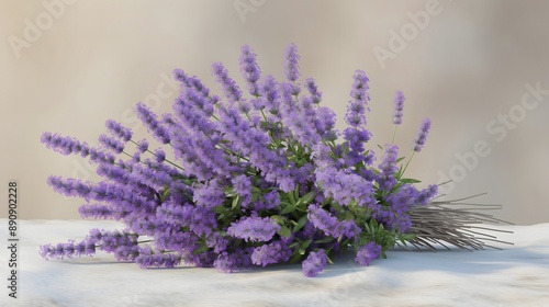 12. A cute 3D lavender bunch with a calming hue