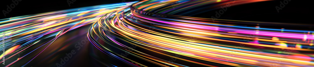 Abstract Flow of Color: A mesmerizing abstract image of vibrant, swirling lines of light, creating a dynamic and captivating visual experience. Abstract Flow of Color: A mesmerizing abstract image of vibrant, swirling lines of light, creating a dynamic and captivating visual experience.