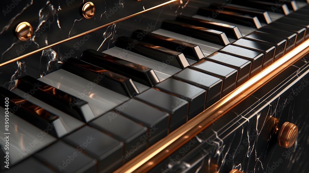 76. A luxurious new electronic keyboard with a high-gloss finish 76. A luxurious new electronic keyboard with a high-gloss finish