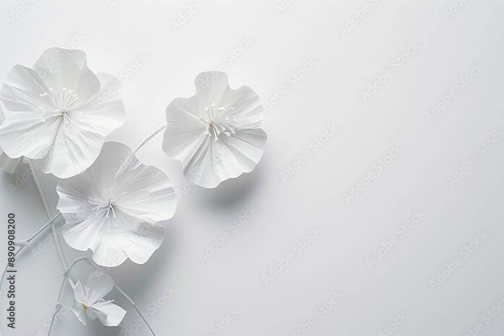 Elegant white flower in vector art, perfect for spring cards and floral designs Elegant white flower in vector art, perfect for spring cards and floral designs