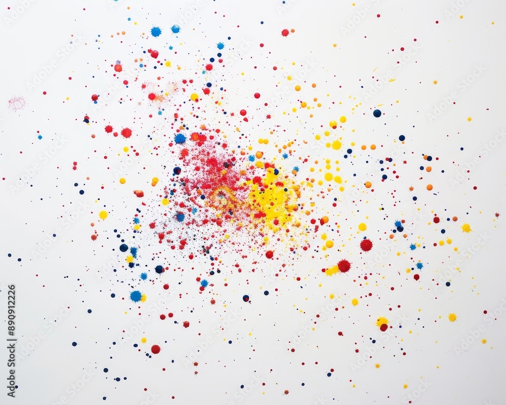 Dots splatter. Creative texture of chaotic round shapes. Vector illustration of small colored circles on white background. Grunge background with vector illustration.
Dots splatter. Creative texture of chaotic round shapes. Vector illustration of small colored circles on white background. Grunge background with vector illustration.