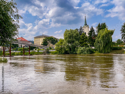 Panorama of Radotin village, part of Prague, Czech republic photo