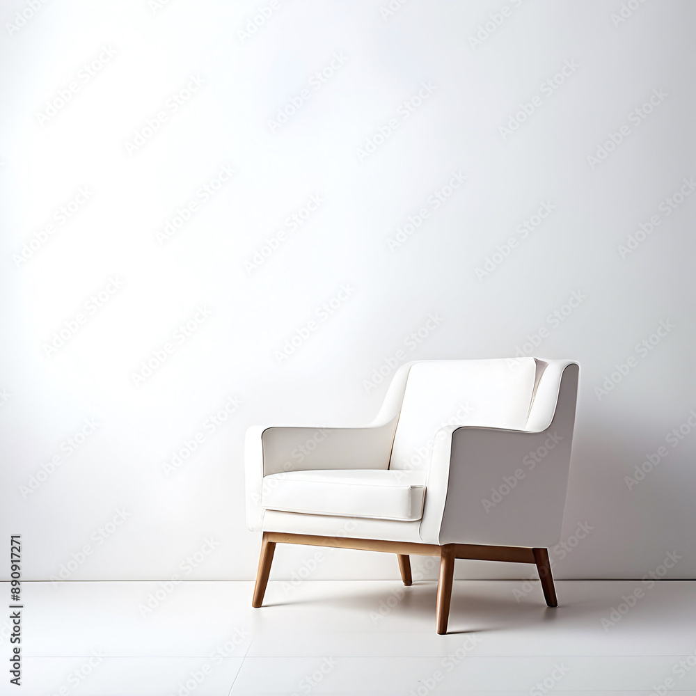 studio background with white walls and white armchairs studio background with white walls and white armchairs