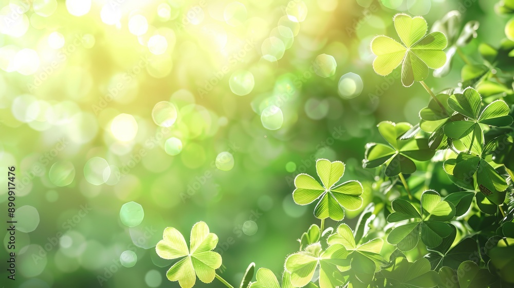 An image of bright and healthy clover leaves illuminated by sunlight, with a beautiful bokeh background, symbolizing growth, optimism, and the beauty of nature. An image of bright and healthy clover leaves illuminated by sunlight, with a beautiful bokeh background, symbolizing growth, optimism, and the beauty of nature.