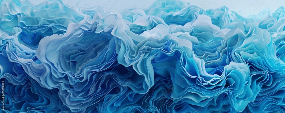 Abstract Blue and White Swirling Pattern Abstract Blue and White Swirling Pattern