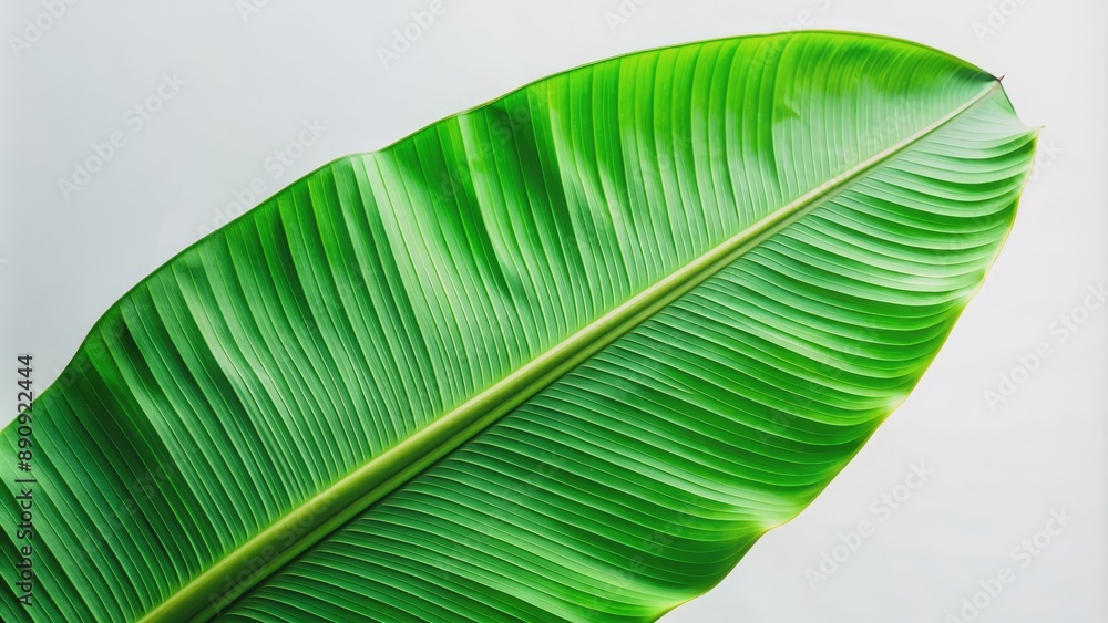 Tropical green banana tree leaf, isolated on background, banana leaf, tropical, green, plant, botanical, nature, foliage Tropical green banana tree leaf, isolated on background, banana leaf, tropical, green, plant, botanical, nature, foliage