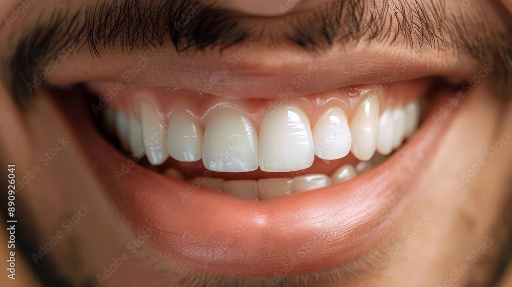 Obraz premium Close up photo of a perfect smile