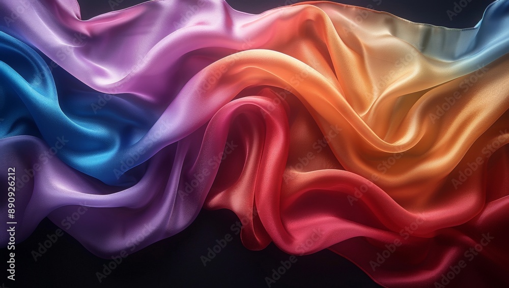swirl of fabric in rainbow colors swirl of fabric in rainbow colors