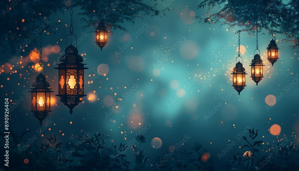 green ramadan background green ramadan background