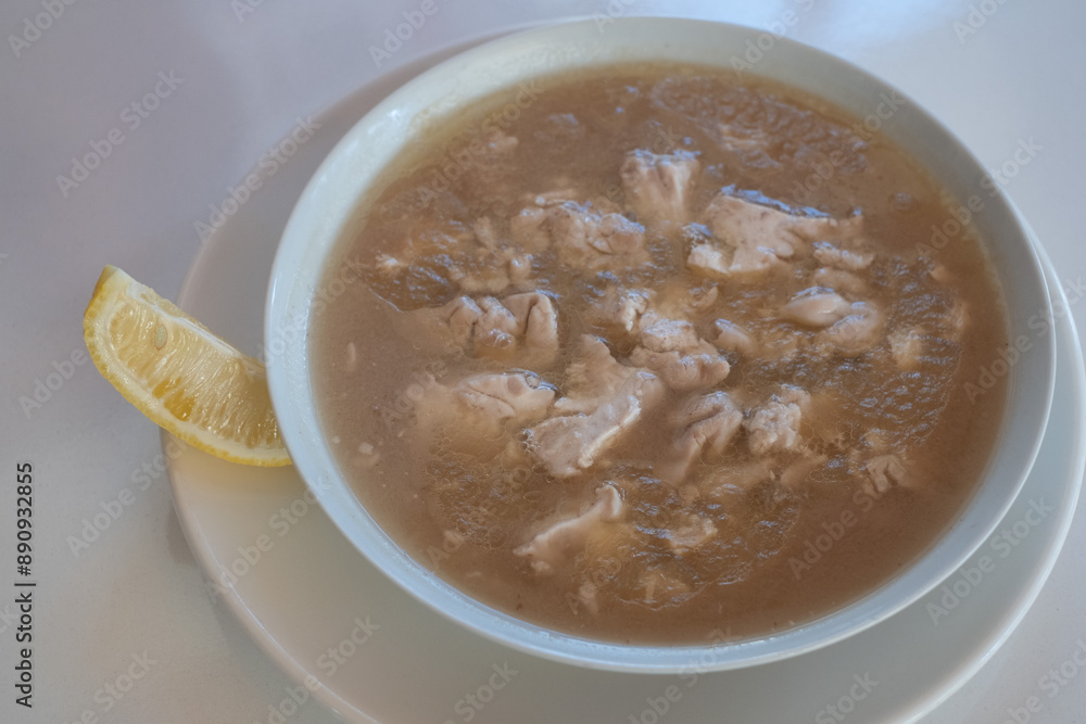 Stewed pork brain soup with carrots - Southeast Asian cuisine Stewed pork brain soup with carrots - Southeast Asian cuisine