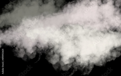 black background image of white clouds.