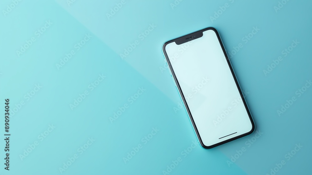 Modern smartphone mockup with blank screen on blue background. Modern smartphone mockup with blank screen on blue background.
