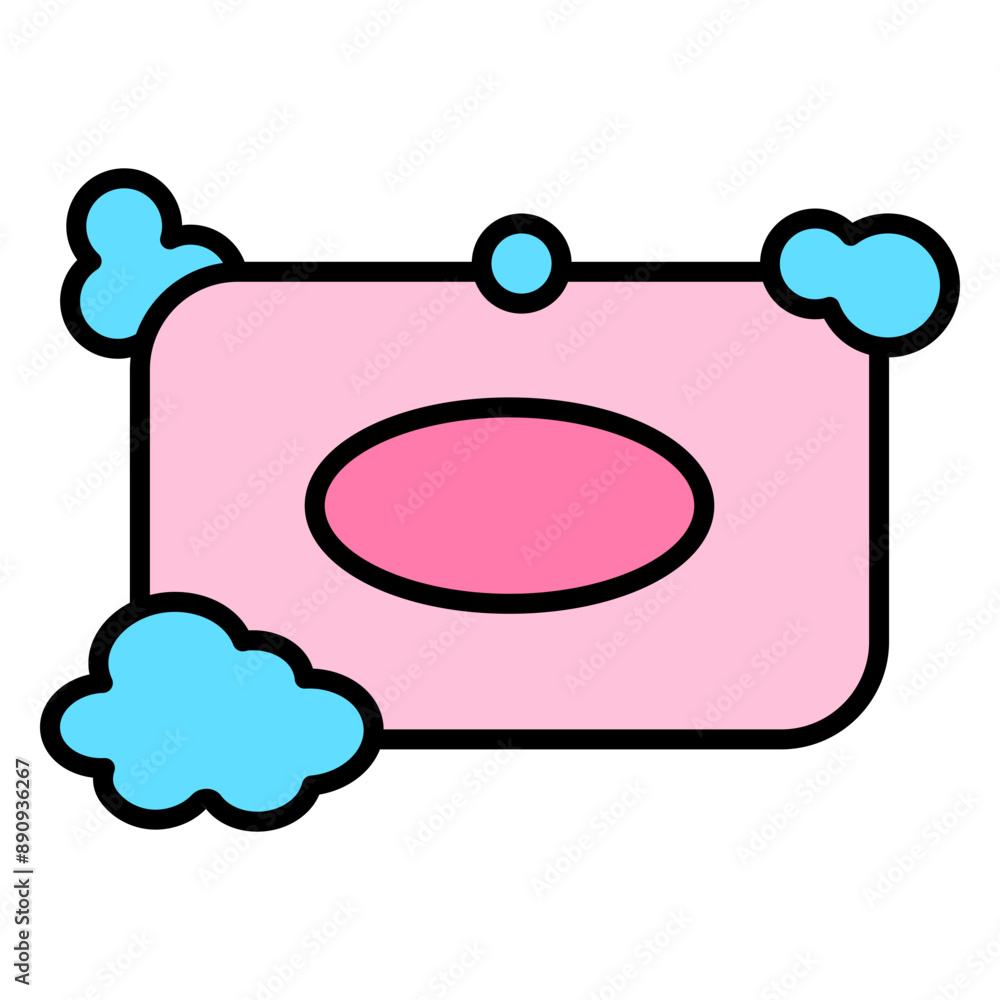 Illustration of Soap Bar Filled Icon . Vector Design Illustration of Soap Bar Filled Icon . Vector Design