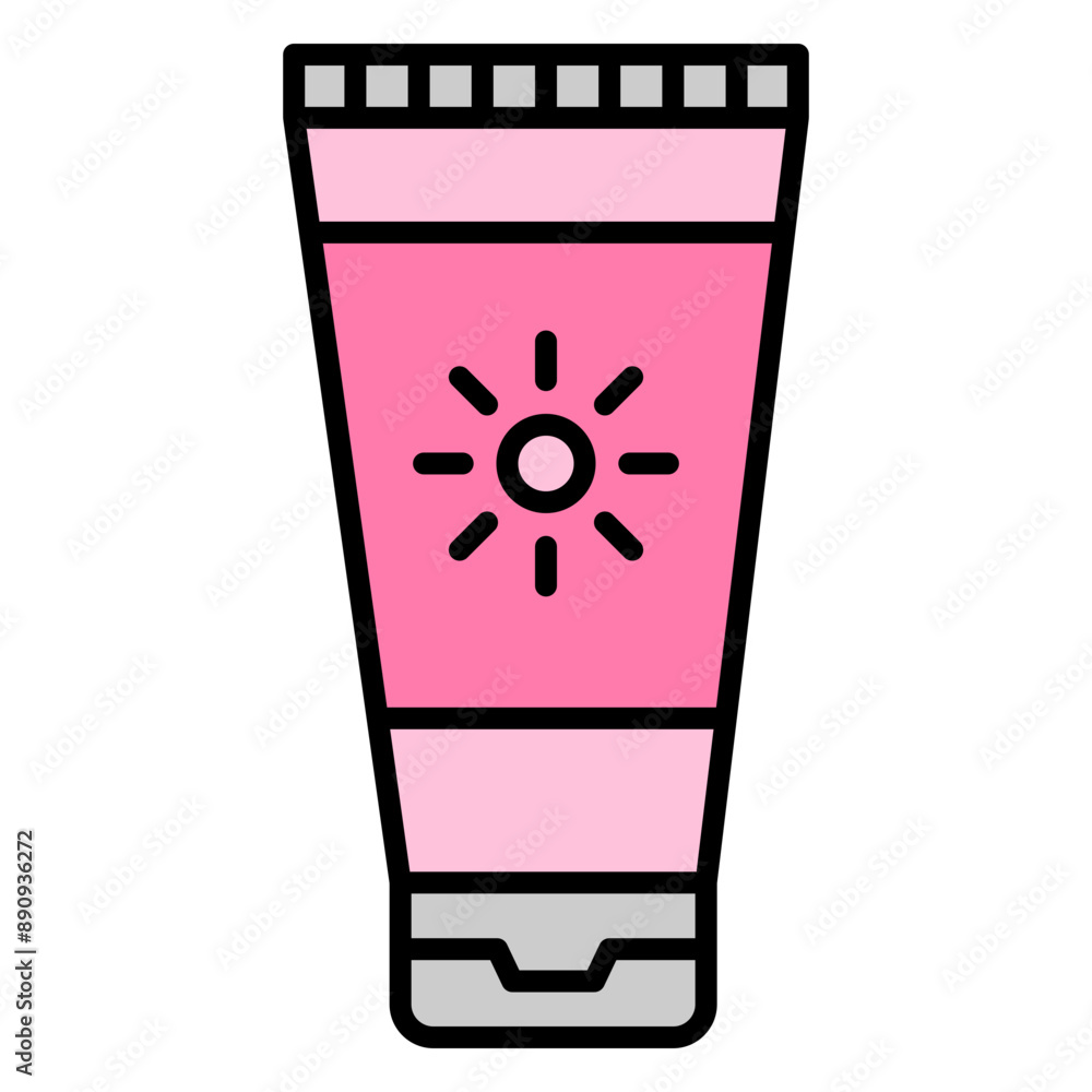 Illustration of Sunscreen Filled Icon. Vector Design Illustration of Sunscreen Filled Icon. Vector Design