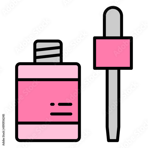 Illustration of Serum Filled Icon . Vector Design