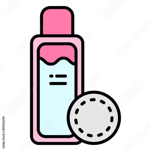 Illustration of Toner Filled Icon. Vector Design