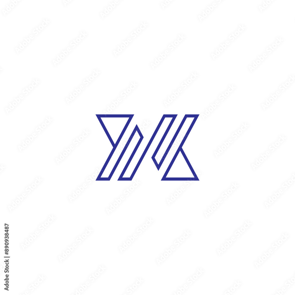 market logo, M monogram letter design with arrow in line art design style market logo, M monogram letter design with arrow in line art design style