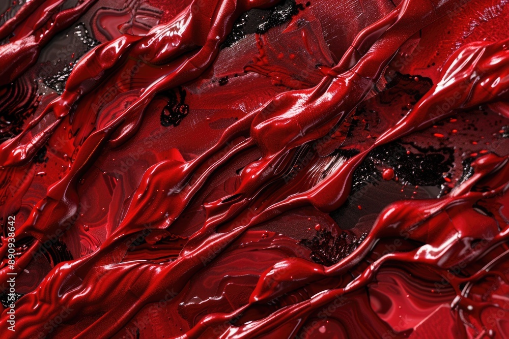 Obraz premium A close-up shot of a red substance covering a surface