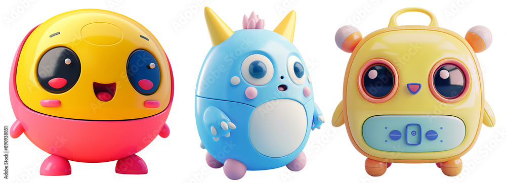 set of cute toy box. 3D cartoon animation style. set of cute toy box. 3D cartoon animation style.