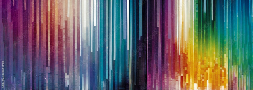 Digital Abstract Gradient Artwork with Pixelated Mosaic Effect Digital Abstract Gradient Artwork with Pixelated Mosaic Effect