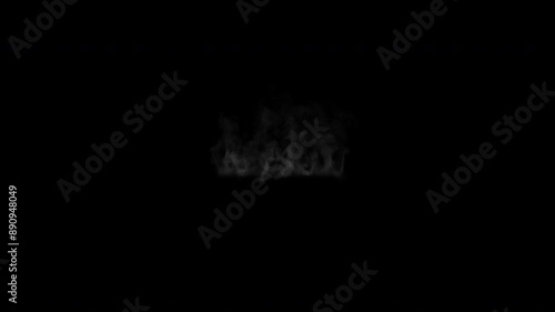 Coffe, tea, or food steam rising in a seamless loop, 4k 30p, with alpha channel for transparent background photo