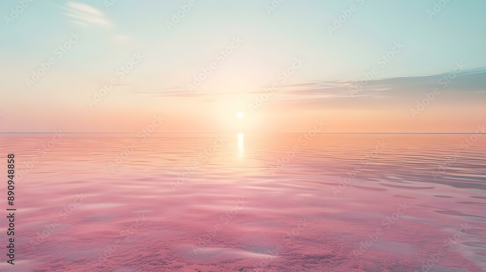 Obraz premium Tranquil minimalist landscape with smooth surface
