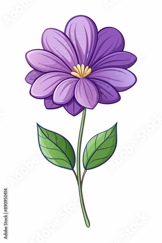 beautiful colorful illustration of violet flower