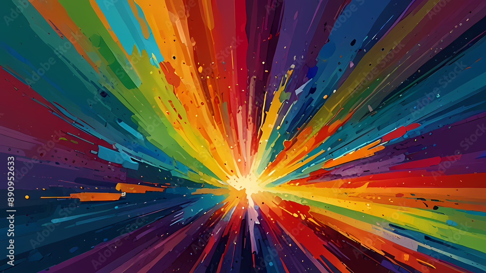 Abstract Paint Brush Explosion Abstract Paint Brush Explosion