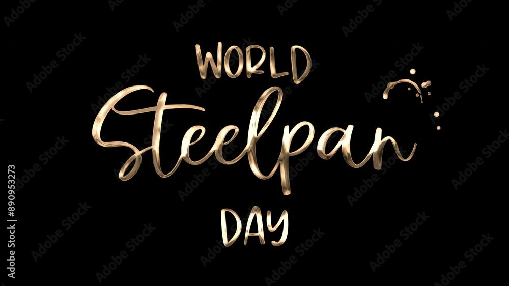 Animated lettering celebrates World Steelpan Day, perfect for social media posts, event promotions, flyers, and online banners. Vibrant and eyecatching. Animated lettering celebrates World Steelpan Day, perfect for social media posts, event promotions, flyers, and online banners. Vibrant and eyecatching.
