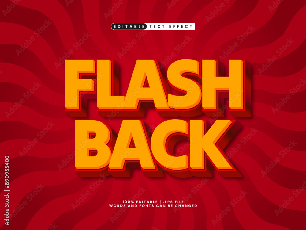 flash back editable text effect in simple and modern text style flash back editable text effect in simple and modern text style