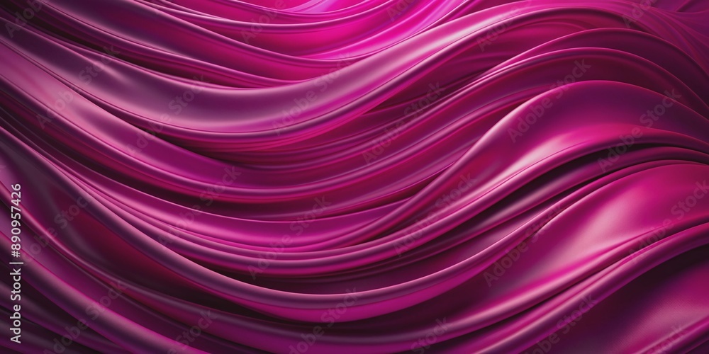 Vibrant magenta abstract background featuring smooth wavy texture resembling silk drapery, ideal for wallpaper, posters, presentations, and websites, isolated on a solid magenta backdrop. Vibrant magenta abstract background featuring smooth wavy texture resembling silk drapery, ideal for wallpaper, posters, presentations, and websites, isolated on a solid magenta backdrop.