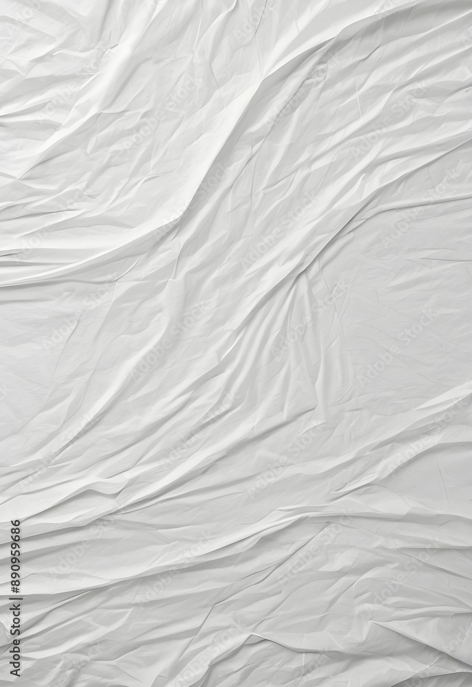Obraz premium wrinkled fabric paper sheet white
