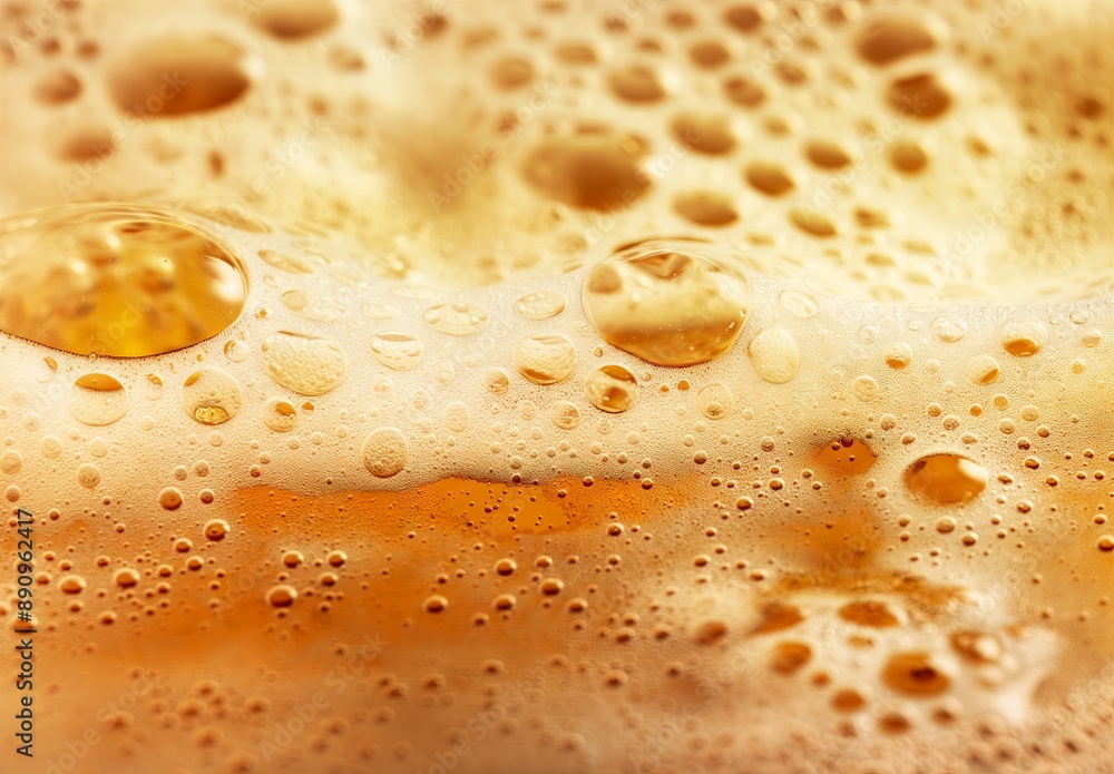 Macro Shot of Beer Foam Macro Shot of Beer Foam