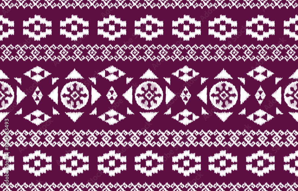 Geometrics Ikat ethnic design.Ikat seamless pattern in tribal, folk embroidery abstract wave art. ornament print. Ikat Design for wallpaper,carpet, clothing, fashion, fabric Geometrics Ikat ethnic design.Ikat seamless pattern in tribal, folk embroidery abstract wave art. ornament print. Ikat Design for wallpaper,carpet, clothing, fashion, fabric