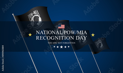 National POW MIA Recognition Day Background Vector Illustration