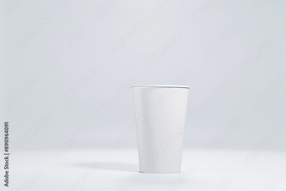 Product photography, white background, a PET cup placed on the ground with a close-up of the cup mouth, pure white background, minimalist, quiet atmosphere, C4D (Cinema 4D), 3D modeling, OC (Octane) r Product photography, white background, a PET cup placed on the ground with a close-up of the cup mouth, pure white background, minimalist, quiet atmosphere, C4D (Cinema 4D), 3D modeling, OC (Octane) r