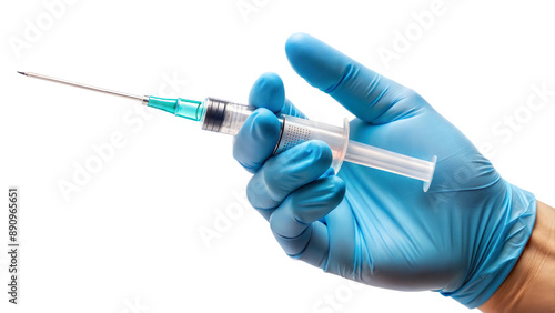 medic hand with medical tool in transparant background