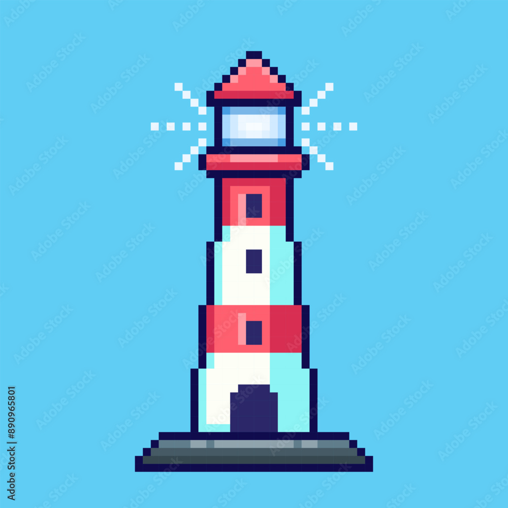 Pixel art lighthouse game asset design Pixel art lighthouse game asset design